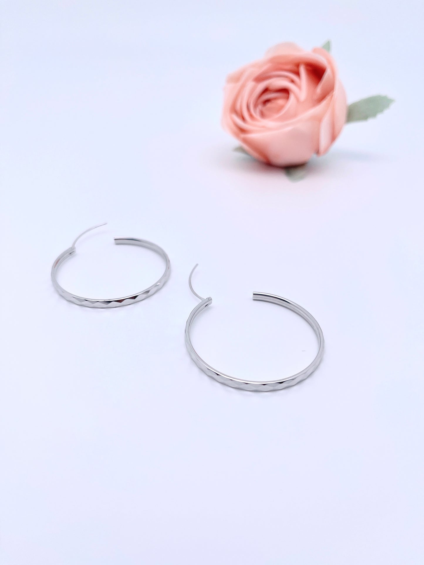 Big O Hoop Sparkle Endless Earrings in Sterling Silver