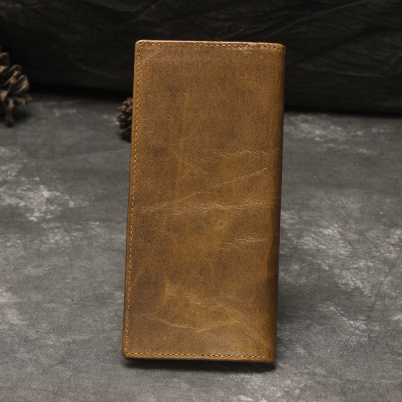 Natural Grain-mark Leather Wallet