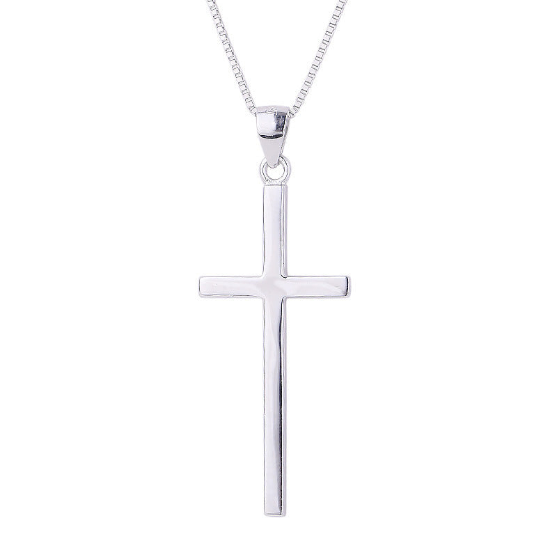 Women's high polish cross pendant