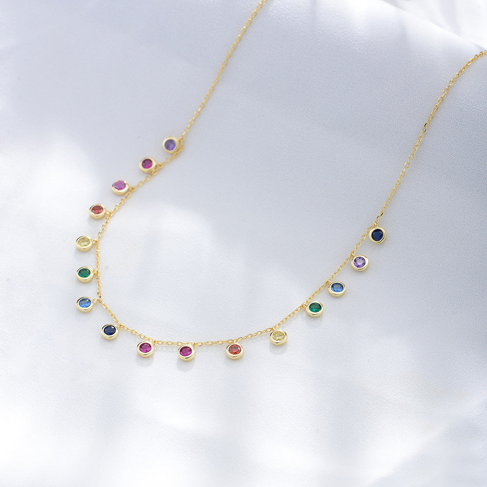 Rainbow Necklace in Sterling Silver