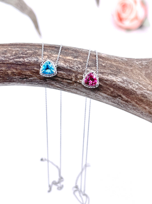 Triangle Pendants in Topaz