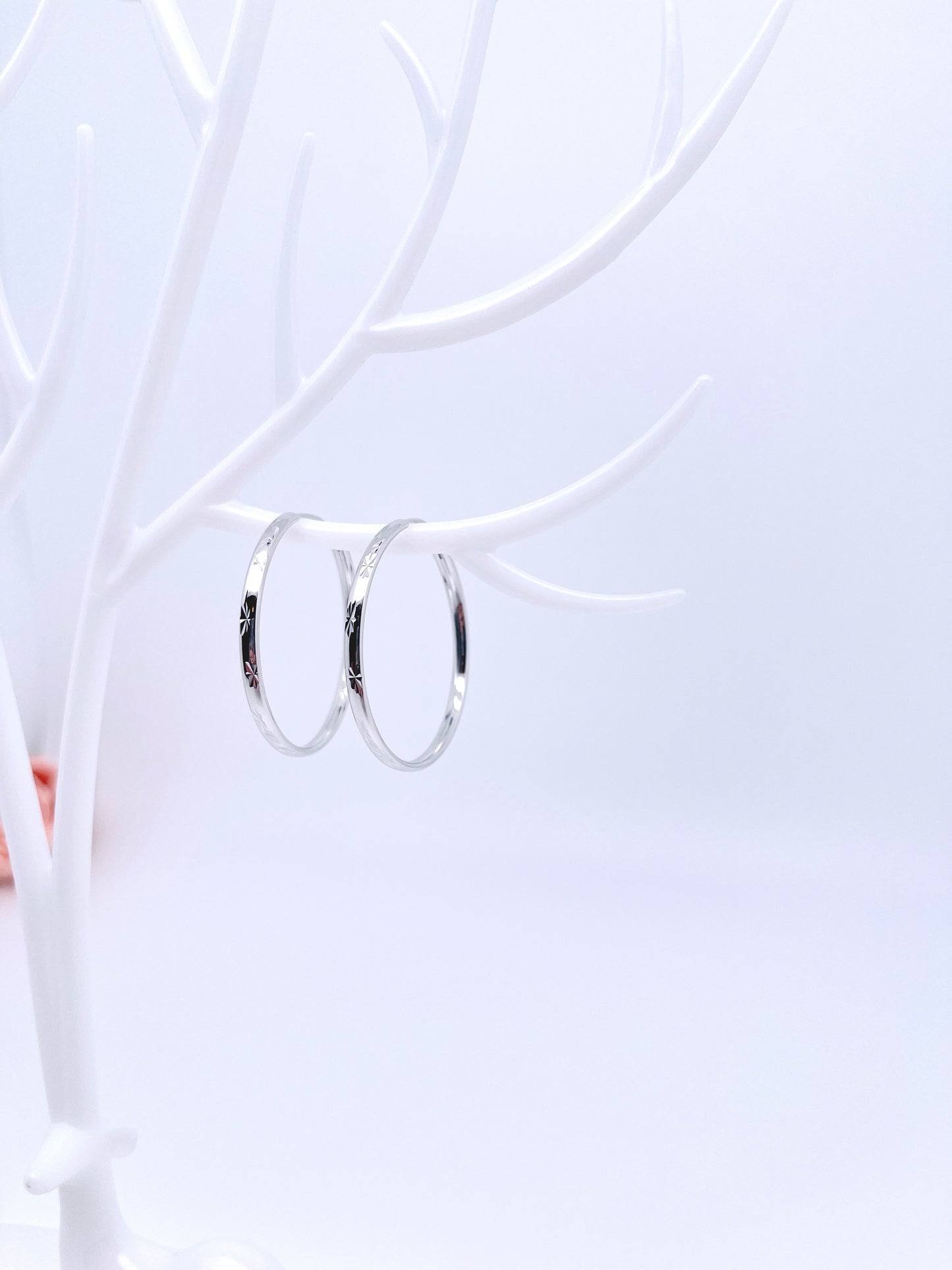 Big O Hoop Combined Earrings in Sterling Silver
