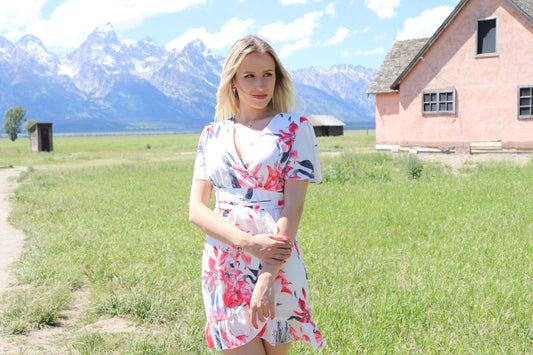 The Elegant Floral Mini Dress